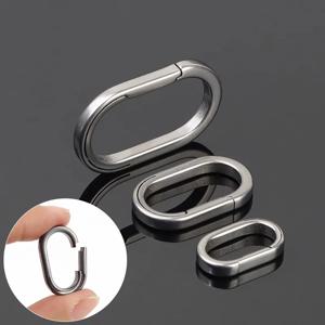 3 크기 티타늄 합금 Quickdraw 키 체인 남자 여자 티타늄 자동차 열쇠 고리 홀더 경량 EDC Carabiner 액세서리