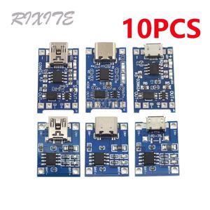 10PCS Type-c 마이크로 USB 5V 1A 18650 TP4056 보호 기능이 있는 리튬 배터리 충전기 모듈 충전 보드 이중 기능 1A
