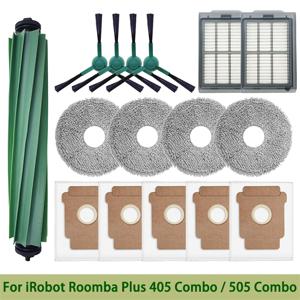 iRobot Roomba Plus 405 콤보/505 콤보 로봇 진공 청소기 예비 부품 메인 사이드 브러쉬 걸레 천 필터 먼지 봉투 액세서리