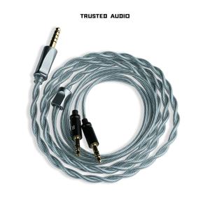Trusted-50 듀얼 3.5mm 업그레이드 케이블 3.5mm/4.4mm 밸런스드 Sennheiser HIFIMAN Audeze DENON SONY Fostex 헤드폰 호환