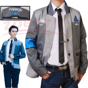 Anime Detroit Become Human Connor 코스프레 의상 코트 Connor Cosplay 유니폼 남성 여성 자켓 RK800 코트 의상 풀 세트