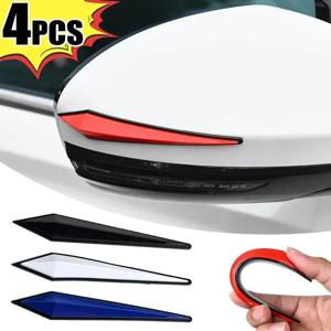 새로운 4pcs 자동차 안티 스크래치 도어 보호 스티커 바디 범퍼 충돌 방지 보호 백미러 가장자리 가드 고무 스트립