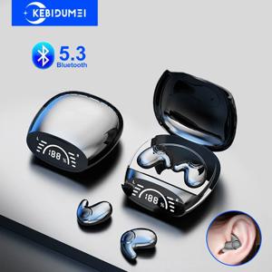 보이지 않는 수면 이어 버드 미니 무선 이어폰 Bluetooth 5.3 헤드폰 XIAOMI 용 HiFi 스테레오 스포츠 소음 감소 헤드셋