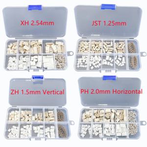 1Box ​​JST1.25 SH1.0 ZH1.5 PH2.0 XH2.54 2/3/4/5P 남성 플러그 여성 소켓 수평 수직 핀 헤더 하우징 터미널 키트