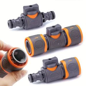 3PCS 16mm 볼 밸브 호스 빠른 연결 커플러 확장 피팅 정원 관개 파이프 워터 스톱 수리
