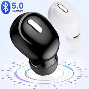 X9 미니 블루투스 호환 5.0 이어폰 무선 스포츠 게임용 헤드셋, iPhone Samsung S20용 마이크 핸즈프리 스테레오 이어버드 포함