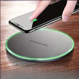 아이폰17-13Pro/XS Max/Mini/X/XR 및 삼성/샤오미/화웨이용 15W 고속 무선 충전 패드 - USB 전원 유도 충전