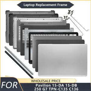 새로운 HP 15-DA 15-DB/DX 250/255 G7 TPN-C135 TPN-C136 노트북 LCD 뒷면 커버 전면 베젤 손목 받침대 하단 케이스 교체 힌지