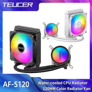 TEUCER AF-S120 워터 쿨러 120mm RGB 팬 액체 방열판 Intel LGA115x 1200 1700 2011 용 통합 라디에이터 Cpu 냉각