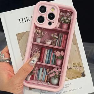 핑크 소프트 충격 방지 페인트북 디자인 폰 케이스 (아이폰 18, 17 프로 맥스, 에어 16, 15, 14, 13, 12, 11, XS, XR, X, 7, 8 플러스, 16E 커버용)