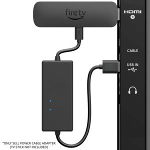 AMZ Fire TV 스틱용 전원 케이블 어댑터, TV USB 포트에서 직접 전원 공급 (AC 어댑터 필요 없음)