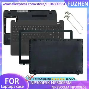 새로운 NP300E5K NP300E5M NP3500EM NP300E5L 노트북 LCD 뒷면 덮개 전면 베젤 경첩 손목 받침대 하단 케이스 검정색