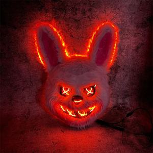 할로윈 빛나는 마스크 토끼 ro 곰 Cos 소품 LED 댄스 파티 무서운 마스크 할로윈 크리 에이 티브 만화 동물 마스크
