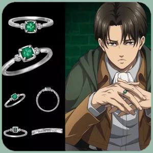 Anime Attackk on titann Levi Ackerman 동일한 유형의 반지 Tonjin 롤플레잉 코스프레 소품 의상 Levi 액세서리 생일 선물 Cospla