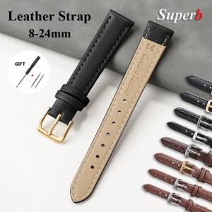 8mm 10mm 12mm 14mm 16mm 18mm 20mm 22mm PU 가죽 시계줄 남녀공용 부드러운 가죽 손목 밴드 유니버설 스포츠 팔찌