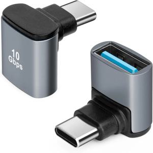 90도 USB C to USB 3.1 OTG 어댑터 직각 타입 C to USB 어댑터 10Gbps 데이터 전송 스마트폰 태블릿 노트북용