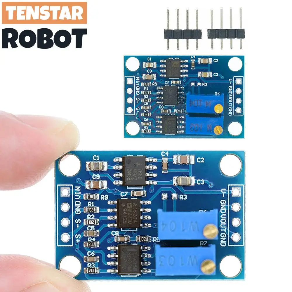 TENSTAR AD620 마이크로볼트 MV 전압 증폭기 신호 계측 모듈 보드 3-12VDC AD620ARZ 칩