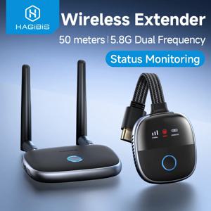 하기비스 무선 HDMI 송수신기 키트 무선 HDMI 익스텐더 TV 동글 플러그 앤 플레이 스트리밍 노트북 프로젝터용