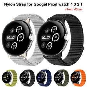 구글 픽셀 워치 4 3 45mm 41mm용 나일론 스트랩 스포츠 팔찌 시계줄 구글 픽셀 워치 3 2 1 41/45mm 교체 밴드