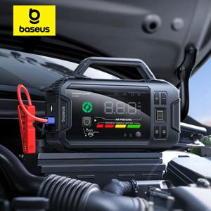 베이스어스 VJ1 3000A 차량 점프 스타터 4 in 1 에어 컴프레서 21600mAh 파워 뱅크 비상 차량 배터리 부스터 시동 장치