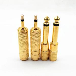 2 개/몫 6.35mm 남성 3.5mm 여성 모노 잭 플러그 단일 오디오 케이블 어댑터 마이크 이어폰 앰프 AUX 변환기