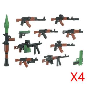 군사 무기 블록 모던 특수부대 피규어 군인 시티 경찰 다채로운 AK 액세서리 브릭 장난감