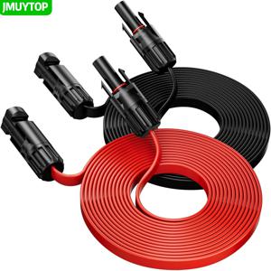 JMUYTOP 12AWG 윈도우 패스 스루 태양광 패널 연장 케이블 플랫 와이어 (Zendure/ecoflow/Anker 발코니 발전소용)