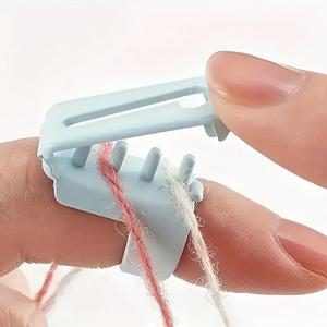 코바늘 뜨개질 가이드 커버 - 초보자용 플라스틱 손가락 보호대, 뜨개질 및 코바늘 공예 액세서리 코바늘 키트 초보자용 실 C