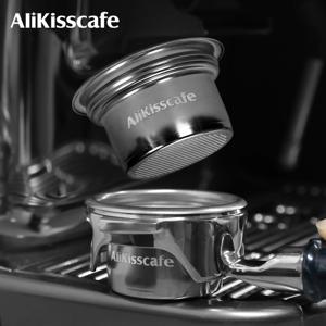 AliKisscafe 58mm에서 49mm로 스텝다운 포터필터 바스켓 키트 커피 스크린 탬퍼 바텀리스 에스프레소 액세서리 바리스타 도구