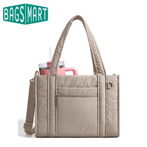 BAGSMART 여성용 소형 토트백 지퍼가 달린 경량 크로스바디 백 여행용 미니 숄더백 작업 대학용