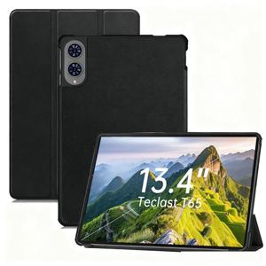 Teclast T65 2025용 푼다 케이스, 13.4인치 태블릿 PC 케이스, 하드 백 코크가 있는 3단 접이식 스탠드 커버
