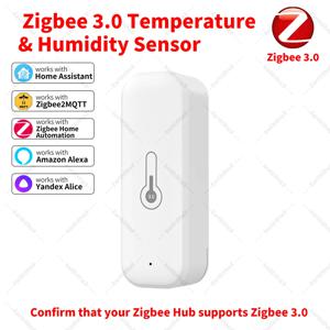 Zigbee 3.0 온도 및 습도 센서 Zigbee 허브가 필요합니다. 홈 어시스턴트와 함께 작동합니다. Yandex Alexa ZHA Zigbee2MQTT