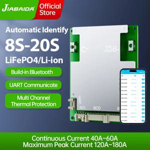 Jiabaida 40A 50A 60A 80A 전기 삼륜차 스마트 BMS 8S 9S 24V 10S 11S 12S 13S 14S 36V 15S 16S 48V 20S 60V LiFePO4 리튬이온 BMS