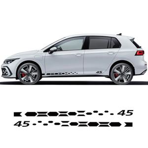폭스바겐 골프 8 MK8 2020 2021 2022 R 라인 에스테이트 GTD GTE용 GTI 클럽스포츠 45 스타일 도어 사이드 스트라이프 스커트 스티커 2개