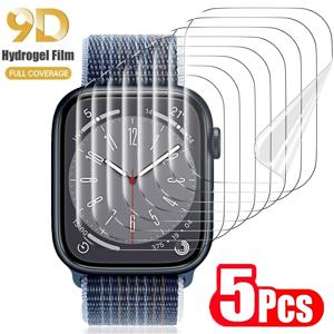 애플 워치 5 6 SE 40MM 44MM 38MM 화면 보호 필름 5개입 애플 워치 울트라 49MM 7 8 9 41MM 45MM 10 11 42MM 46MM