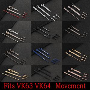    VK 시리즈 고품질 VK63 시계 바늘 6개 바늘 C3 녹색 야광 VK63A VK64 쿼츠 무브먼트 시계 액세서리