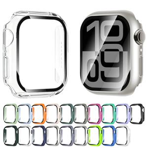 강화 유리 + 케이스 애플 워치 11 10 커버 46mm 42mm 38mm 40mm 41mm 44mm 45mm 스크린 프로텍터 iWatch 9 8 7 6 5 4 SE용
