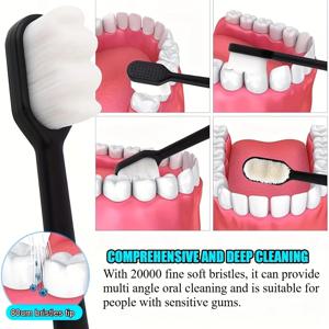 10pcs 울트라 소프트 만개의 강모 나노 칫솔 가족 성인 임산부용 깨끗한 잇몸 보호 울트라 파인