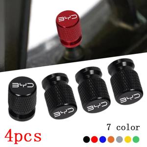4개입 자동차 휠 타이어 밸브 캡 타이어 스템 커버 BYD Atto 3 Yuan Plus Yuan UP Song Plus Seal Dolphin Seagull Sealion Shark용