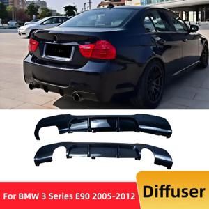 BMW 3 시리즈 E90 E92 E93 M 스포츠 2005-2012용 리어 범퍼 디퓨저 립 에어 댐 장식 바디 키트 튜닝 외장 액세서리