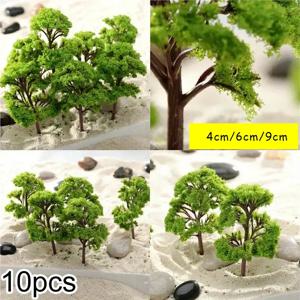 4/6/9cm 인공 미니어처 나무 모델 플라스틱 식물 DIY 공예/철도 기차 레이아웃/군사 전쟁 게임/디오라마/정원 장식용