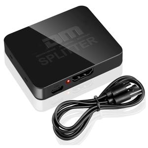 4K 1입력 2출력 HDMI 호환 분배기 1x2 비디오 분배 스위치 앰프 1080P 듀얼 디스플레이 PC 노트북 모니터 프로젝터용