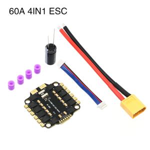 UAngel 4IN1 45A 60A ESC BLHELI_S 지원 3-6S 브러시리스 모터 지원 DShot300 600 멀티샷 Oneshot PWM FPV F4 비행 제어