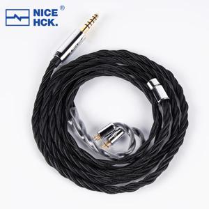 NICEHCK BlackDawn HiFi 와이어 실버 도금 대만 OFC 소재 인이어 모니터 케이블 Glacier Mega5-EST NX8 IEM용 MMCX/2Pin/QDC