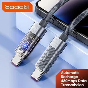 투키 PD 100W USB C to USB C 케이블 스마트 전원 차단 타입 C to 타입 C 케이블 아이폰 15 16 17 맥북 아이패드 화웨이용 고속 충전