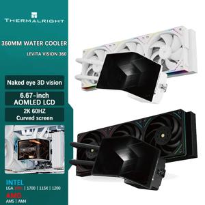 써멀라이트 레비타 비전 360 올인원 360MM 수냉 쿨러 6.67인치 AMOLED LCD 2K 60HZ 곡면 스크린 나키드 아이 3D 비전
