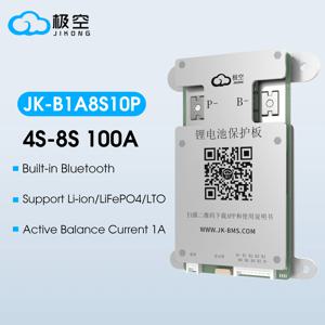 JIKONG B1A8S10P 4S 5S 6S 7S 8S 100A BMS 12V 24V 배터리 1A 액티브 밸런스 bms lifepo4 리튬이온 LTO