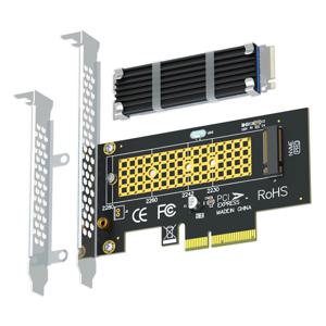 NVMe SSD용 M.2 히트싱크가 포함된 M.2 PCIe 어댑터, PCIe 4.0 X4 인터페이스