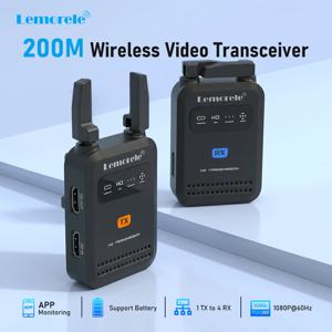 Lemorele 200m 무선 HDMI 송수신기 1080P 저지연 HDMI 확장기 비디오 송수신기 사진 촬영 라이브 스트리밍용