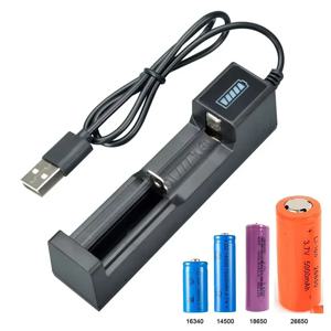 범용 1 슬롯 배터리 USB 충전기 어댑터 3.7V 충전식 배터리 용 스마트 충전기 리튬 이온 18650 26650 14500 충전기